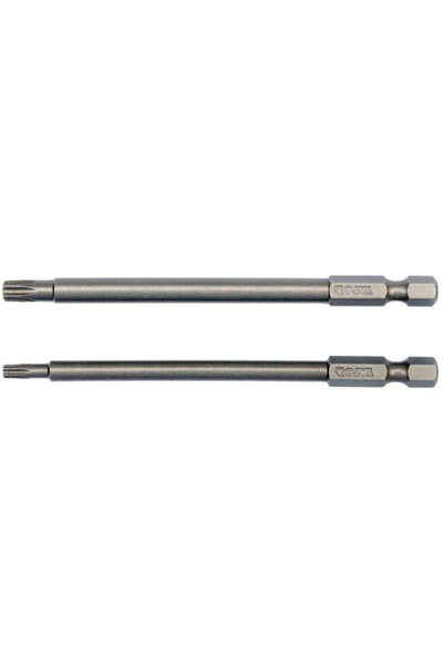 yato Screwdriver Bit Set, TX Profile T15x100 mm T27x100 mm 1/4 2 pcs.
