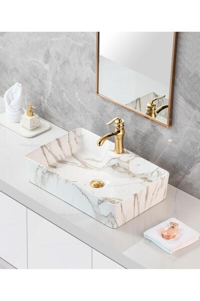 harmeh Prag Serisi Tezgah Üstü Lavabo 48x38x14