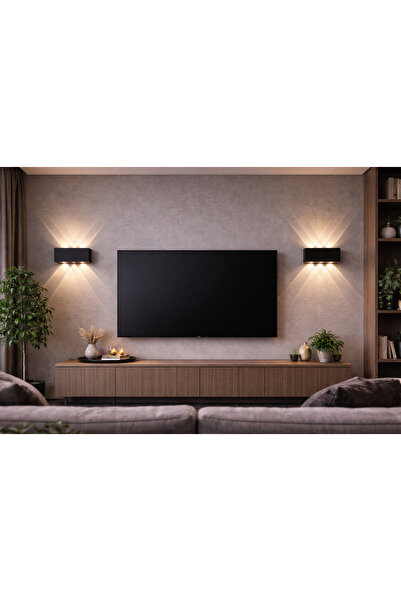 Viesteknoloji MODERN PİLLİ SİYAH KASA GÜN IŞIĞI HAİTİ MODEL LEDLİ KOLAY MONTAJ OTEL SALON RESTORAN DEKORASYONU