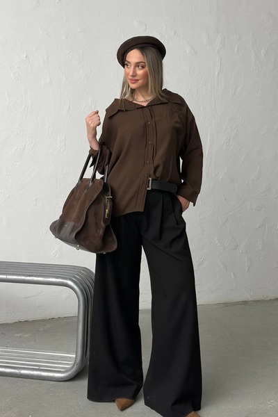 BRGCLOTHING Z.R Brand Draped Modal Shirt