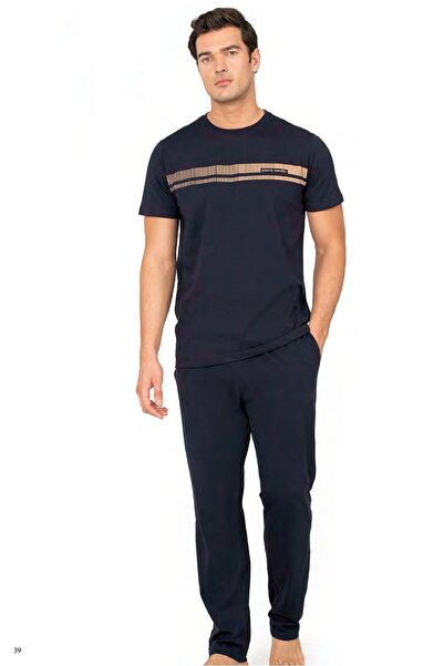 Pierre Cardin Cotton, Men's T-Shirt & Pajama Set, Barcode Printed, Short Slee...