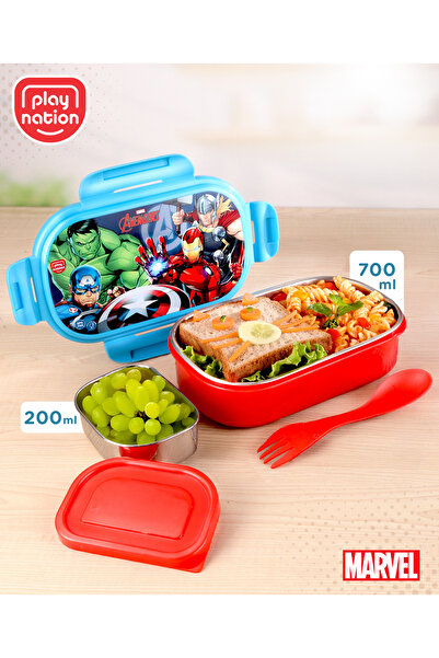 PlayNation Play Nation Marvel Avengers Theme Stainless Steel Lunch Box , Airt...