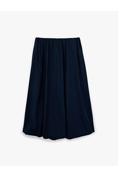 Koton Women'S Navy Midi Balloon Skirt