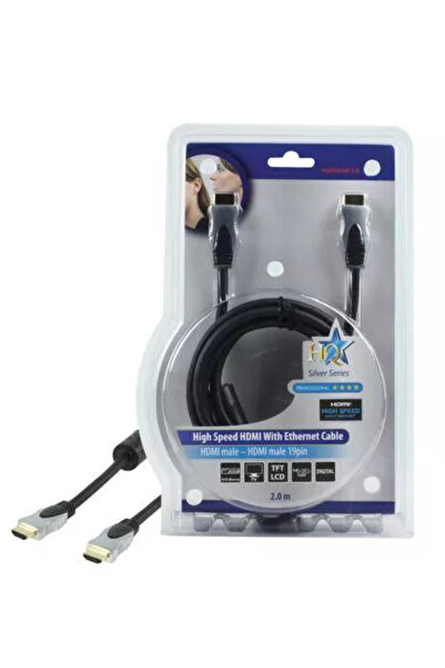 OEM Cablu HDMI - HDMI 2m aurit v1.4 High Speed cu Ethernet HQ