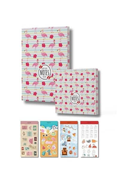Vivago Art Set de caiete cu design floral cu flamingo - Blocnotes Happy Days ...