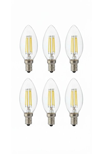 LİVORA LIGHTING Rustik Düz 4W E14 LED Ampul 400lm (6LI paket)