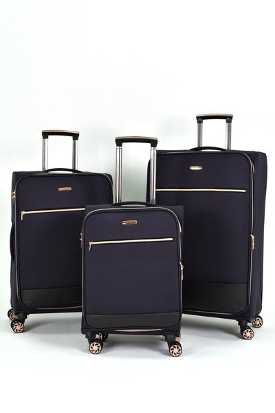Fossil Kumaş Ekstra Hafif Büyük, Orta, Kabin 3'lü Valiz Seti