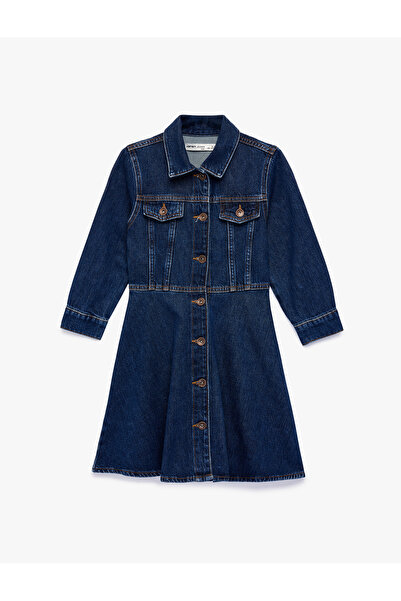 Koton Girl'S Dark Indigo Jean Dress
