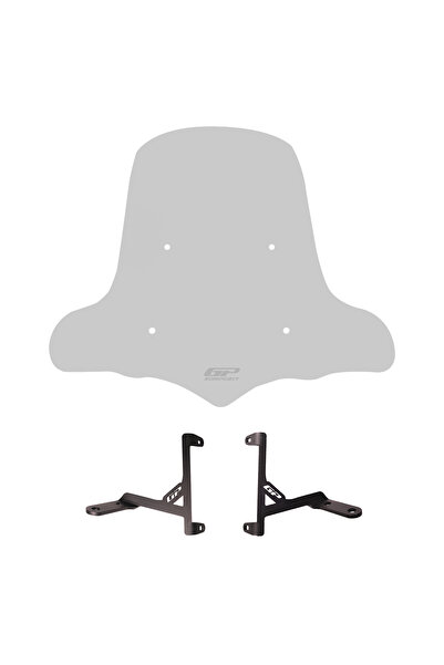 GP KOMPOZİT RKS VRS 125 2023-2025 Uyumlu Elcikli Ön Cam Füme 50 cm