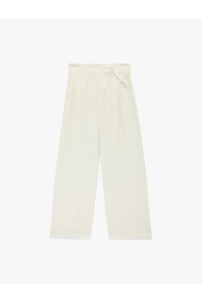 Koton Women'S Beige Wide Leg Pants