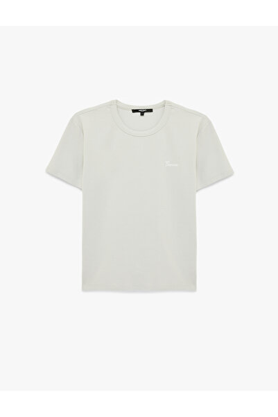 Koton Men'S Grey Slim Fit T-Shirt