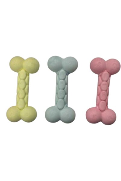 FOXMAG24 Set de 3 jucării de mestecat pentru câini, multicolore, în formă de os