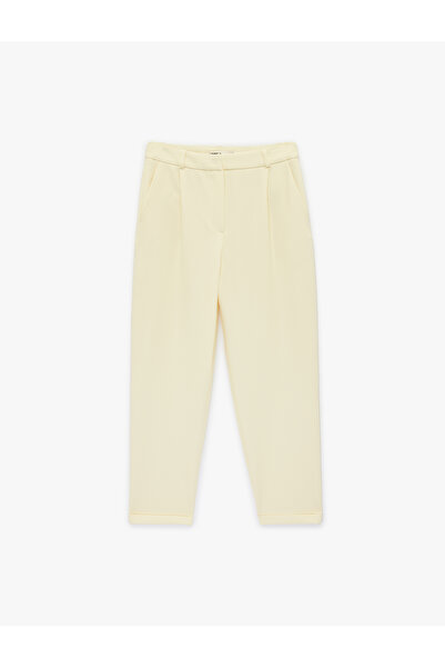 Koton Women'S Yellow Carrot Fit Pants