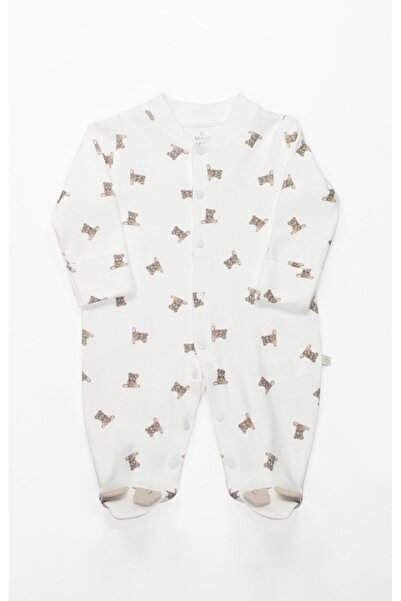 Bistyle Yenidoğan %100 Organik Pamuk Patikli Tulum / So Bear Kız Erkek Unisex...
