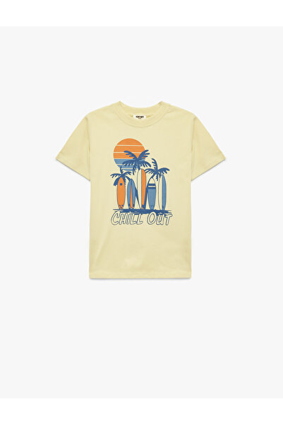 Koton Boy'S Yellow Short Sleeve T-Shirt