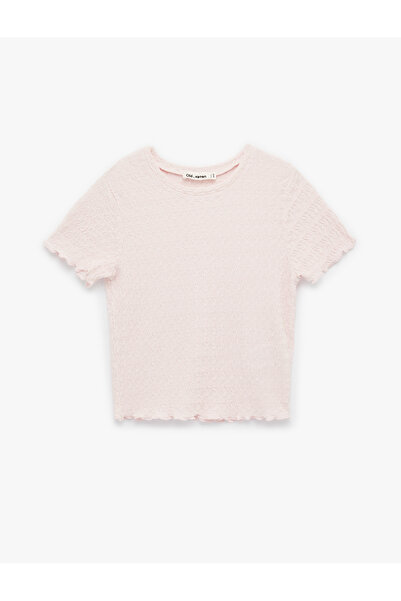 Koton Women'S Pink Crop T-Shirt