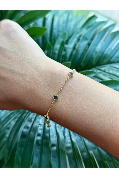 ARGENTAJEW 925 AYAR GÜMÜŞ GOLD MİNİ YONCA BİLEKLİK