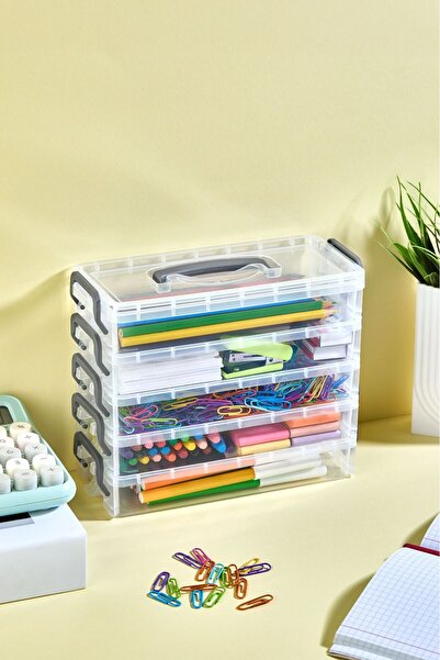Bayev Wish 5-Layer Drawer Organizer with Lid - Office Stationery Pen Cable St...