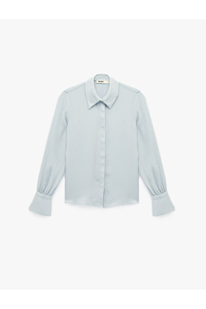 Koton Women'S Light Blue Women'S Shirts Ls