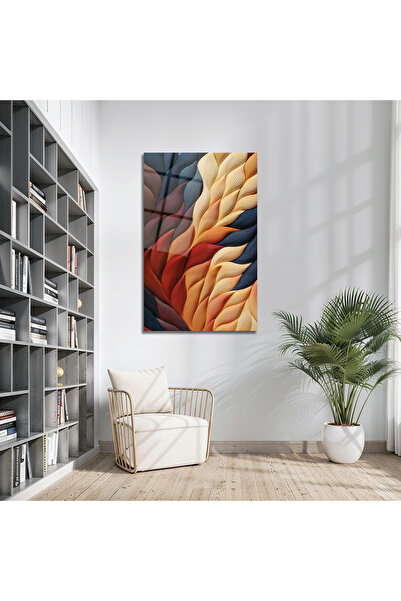 B&G DESIGN Artă abstractă, pictură murală decorativă modernă din sticlă, cu m...