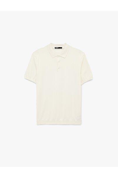 Koton Men'S White Short Sleeve Knit T-Shirt