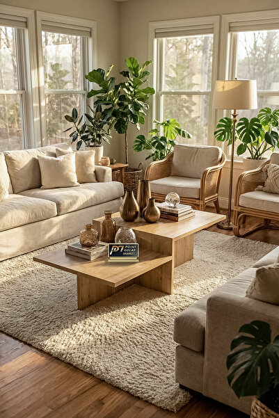 PDMPOİNT DOLAP MARKET Karel Orta Sehpa - Safir Meşe