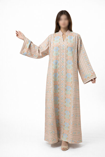 RONZA جلابيه قماش طبي مطرز لول