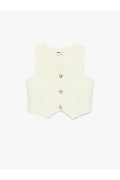 Koton Girl'S White Sleeveless Vest
