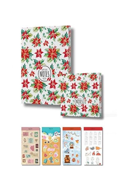 Vivago Art Комплект тетрадки с дизайн на цветя от Ататюрк - 4 страници с безп...