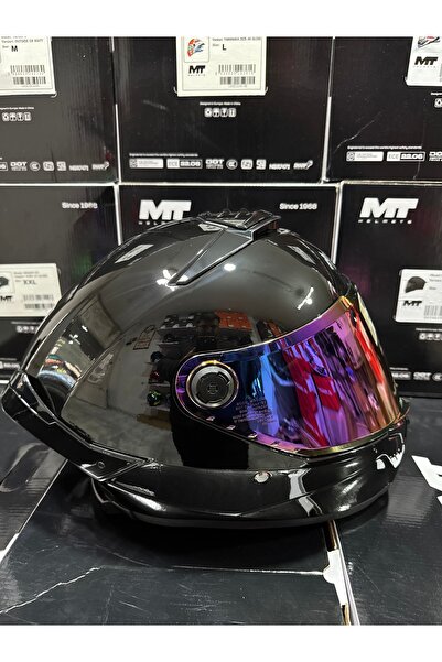 MT Helmets Mt Thunder 4 Pure parlak kask (şeffaf vizörlü biçimde) gönderilece...