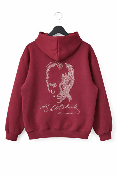 MOONBULL Unisex Ataturk and Ataturk Signature Stone Back Print Detailed Kanga...