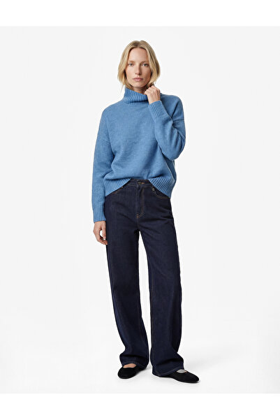 Koton Women'S Blue Oversize Sweater