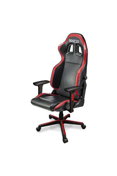 Sparco Icon Ofis ve Oyuncu Koltuğu Deri Siyah Kırmızı 998NRRS