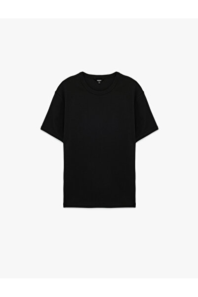 Koton Men'S Black Slim Fit T-Shirt