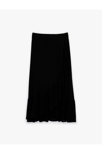 Koton Women'S Black Midi Skirt