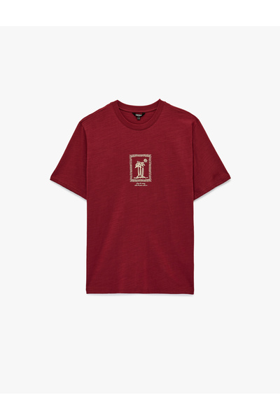 Koton Men'S Bordeux Printed T-Shirt
