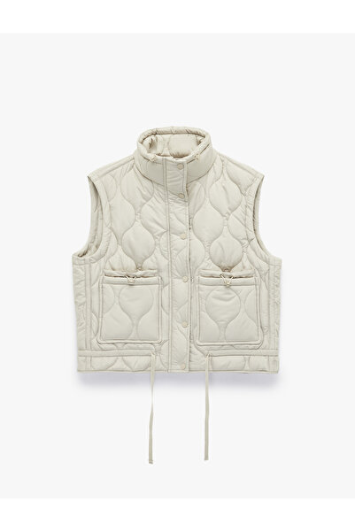 Koton Women'S Beige Sleeveless Vest