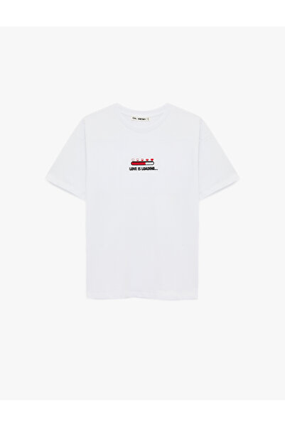 Koton Women'S Ecru Teenage Tshirt Ss