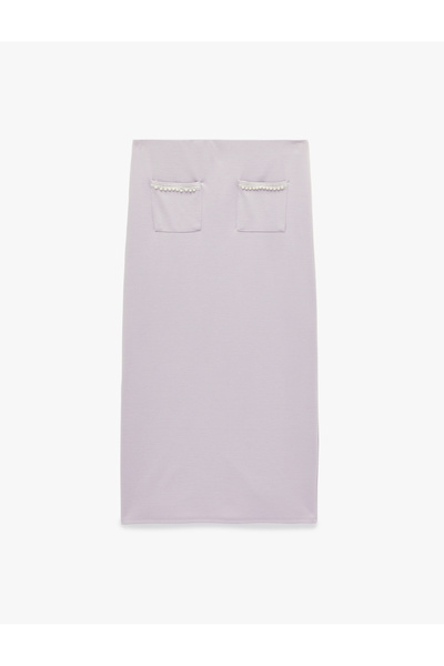 Koton Women'S Lila Slit Pencil Skirt
