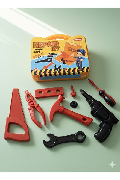 ERENHOBİ Çantalı Oyuncak Tamir Seti-Oyuncak Tamir Takım Çantası-10 Parça