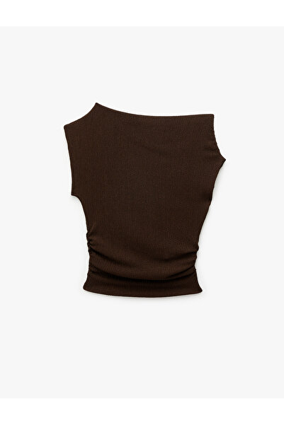 Koton تيشيرت نسائي بني بدون أكمام
