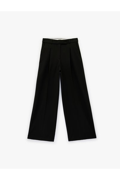 Koton Women'S Black Palazzo Trousers