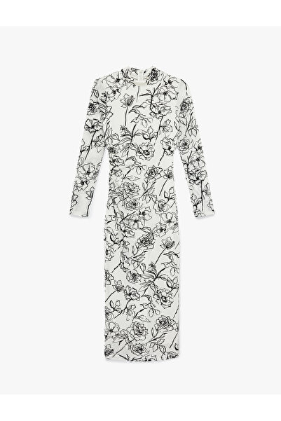 Koton Women'S White Design Bodycon Pencil Dress