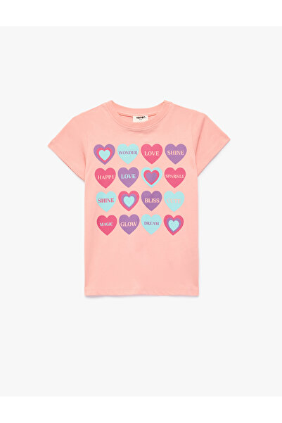 Koton Girl'S Pink Girl'S Tshirt Ss