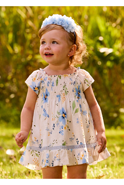 MAYORAL فستان بناتي منقوش