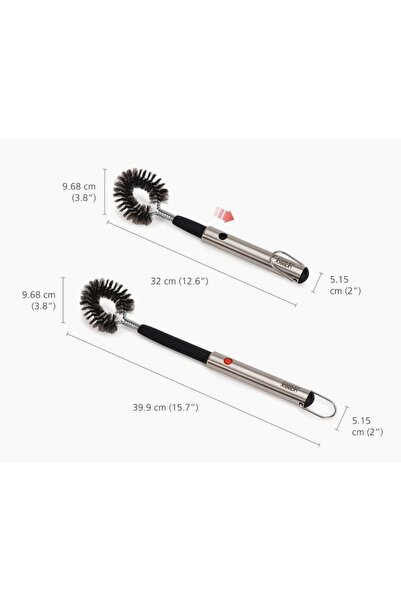 Joseph Joseph GrillOut Uzatılabilir Saplı Paslanmaz Çelik Barbekü Temizleme F...