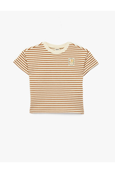 Koton Baby Boy Ecru Stripe Baby Boy Sweatshirts