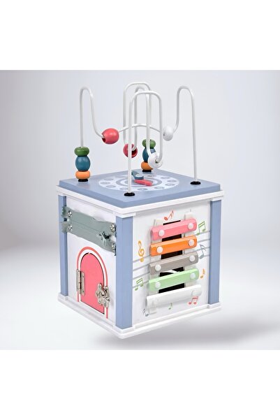 Universul Jucăriilor Cub Educațional Montessori 8 în 1 din Lemn – Centru Mult...