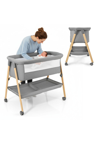 Moby System Pătuț bebeluși Moby-System MILI pliabil gri
