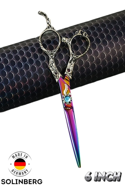 xolo Profesyonel 6 inç Düz Uçlu Saç Makası Berber Kuaför İçin Premium Saç Kes...